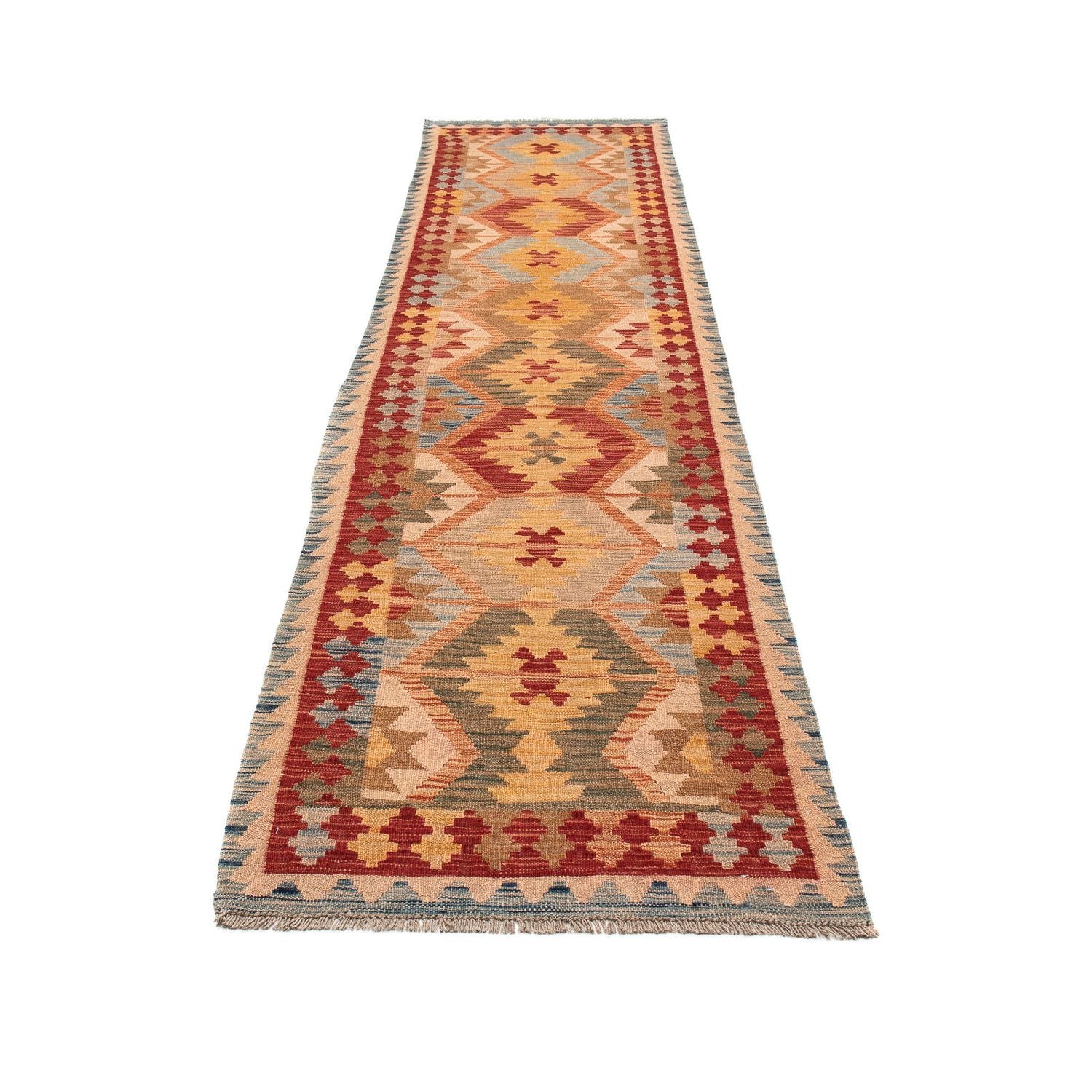 Tappeto corsia Tappeto Kelim - Splash - 389 x 81 cm - multicolore