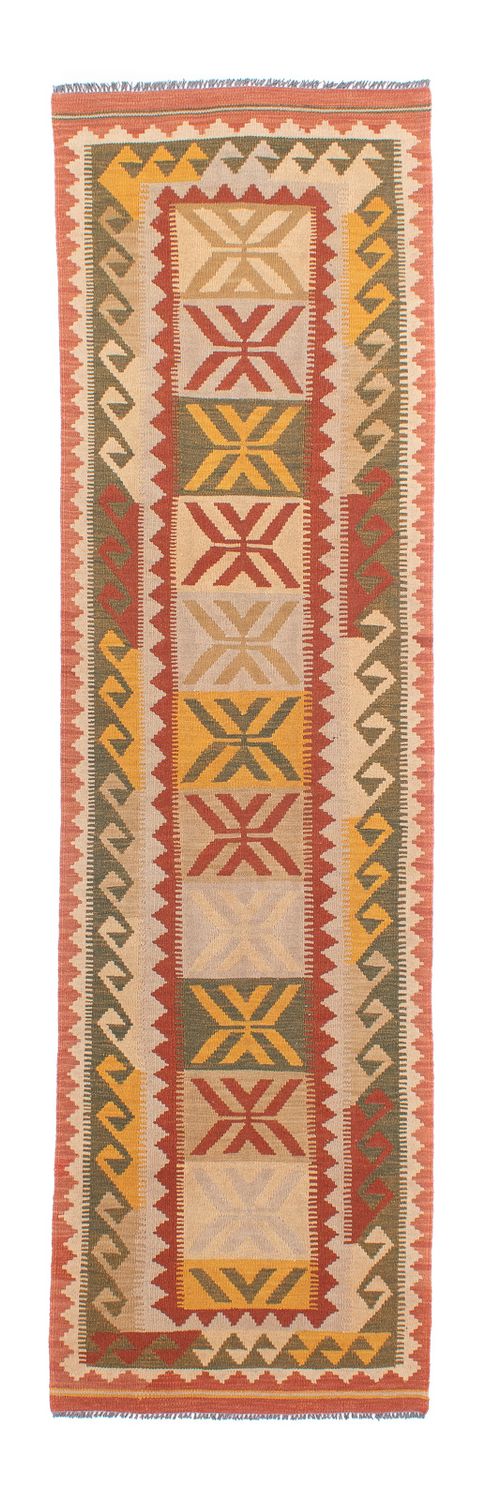 Tappeto corsia Tappeto Kelim - Splash - 306 x 82 cm - rosso chiaro