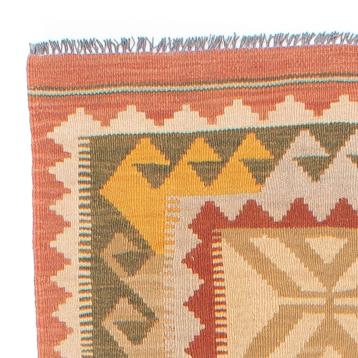 Tappeto corsia Tappeto Kelim - Splash - 306 x 82 cm - rosso chiaro