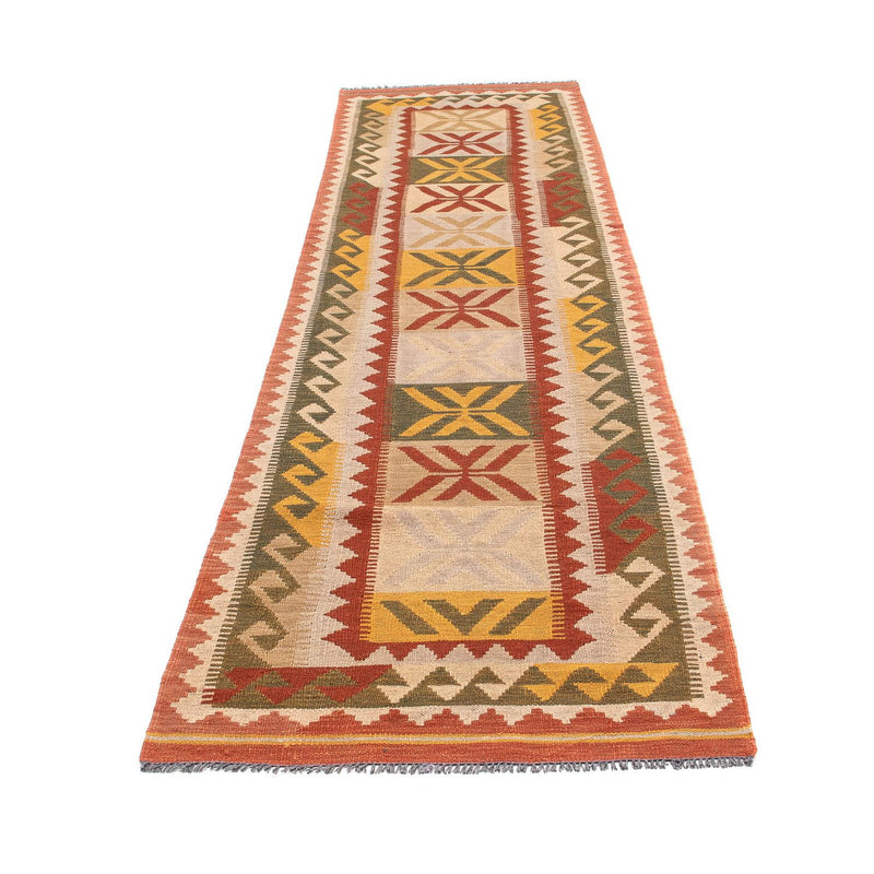 Tappeto corsia Tappeto Kelim - Splash - 306 x 82 cm - rosso chiaro
