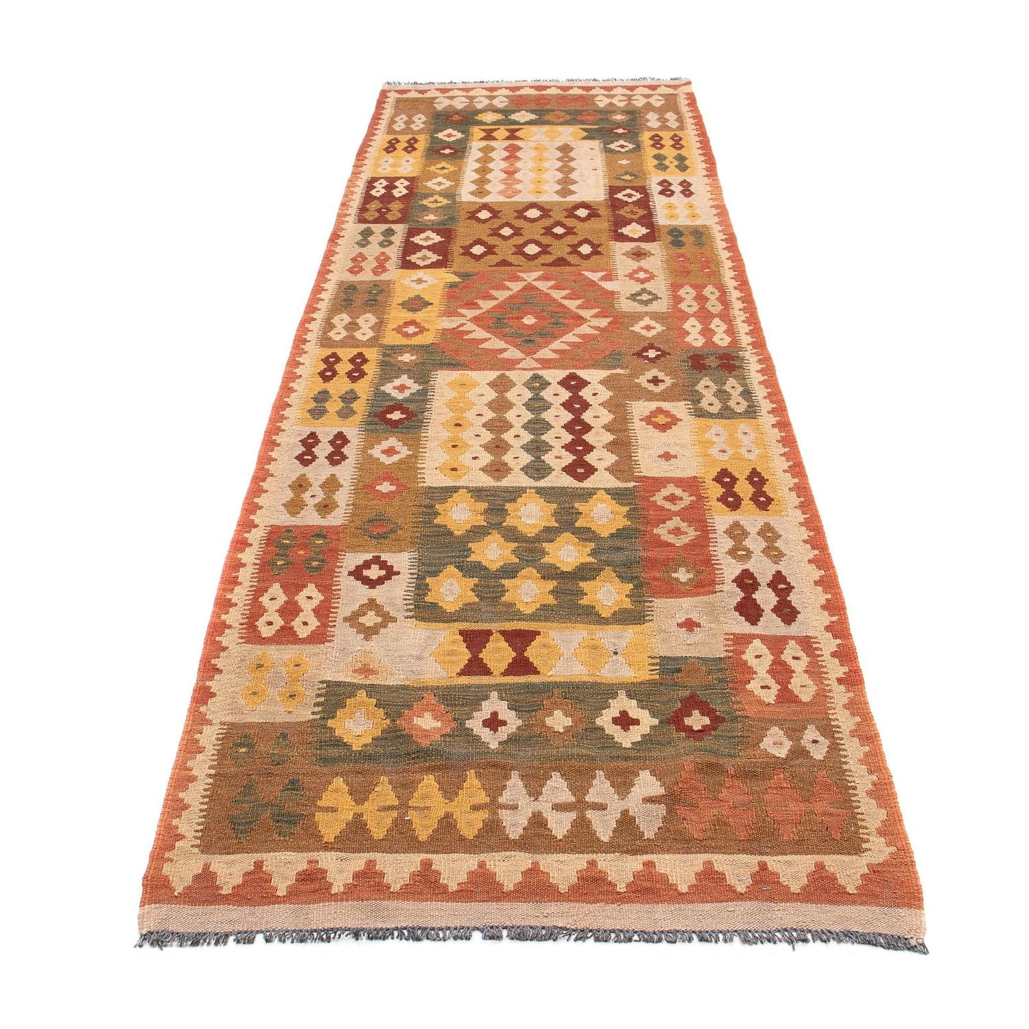 Tappeto corsia Tappeto Kelim - Splash - 320 x 88 cm - multicolore