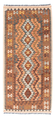 Tappeto corsia Tappeto Kelim - Orientale - 199 x 88 cm - marrone chiaro