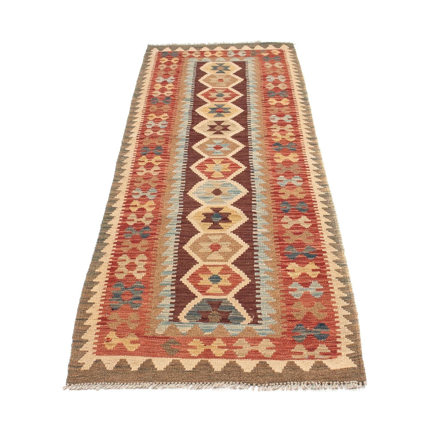Tappeto corsia Tappeto Kelim - Splash - 200 x 67 cm - multicolore