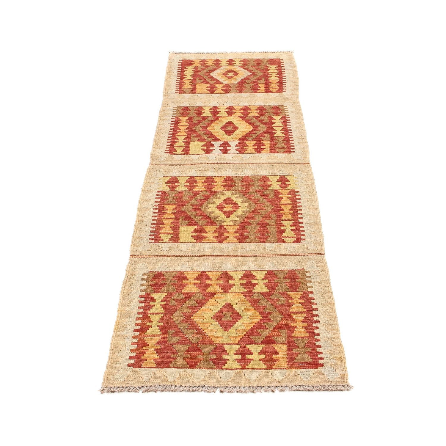 Tappeto corsia Tappeto Kelim - Splash - 197 x 56 cm - multicolore
