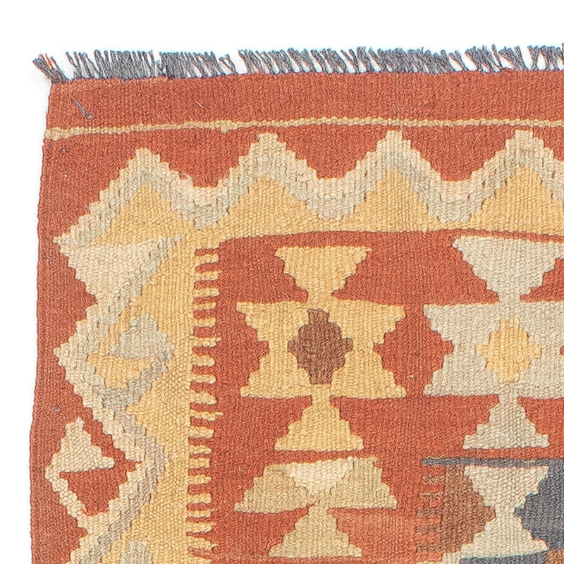 Tappeto corsia Tappeto Kelim - Splash - 182 x 61 cm - ruggine