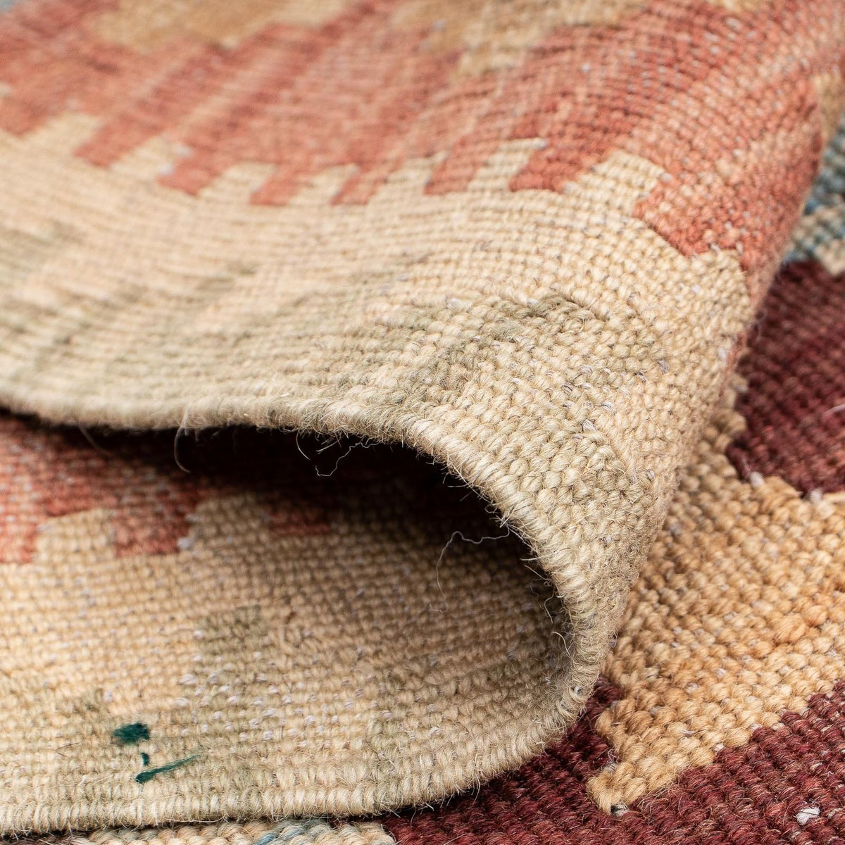 Tappeto corsia Tappeto Kelim - Splash - 202 x 67 cm - rosso chiaro