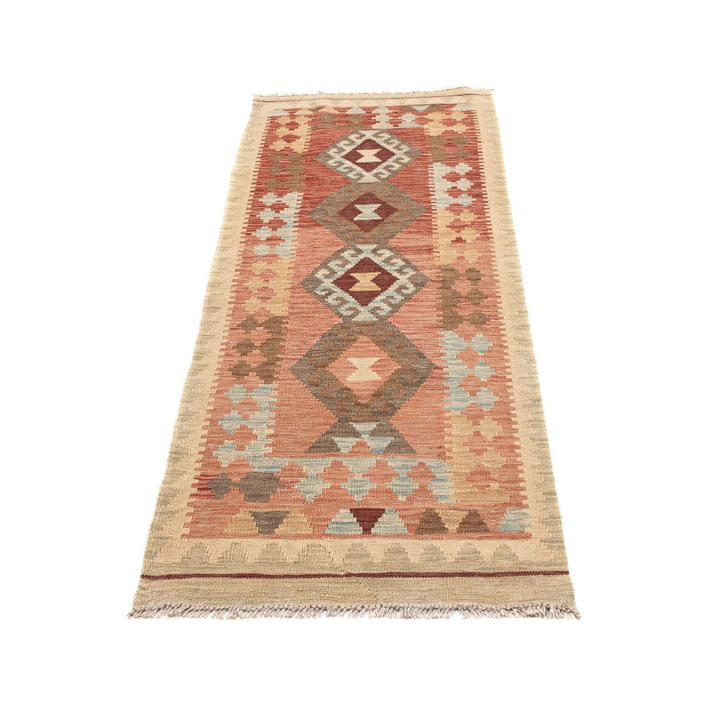 Tappeto corsia Tappeto Kelim - Splash - 202 x 67 cm - rosso chiaro