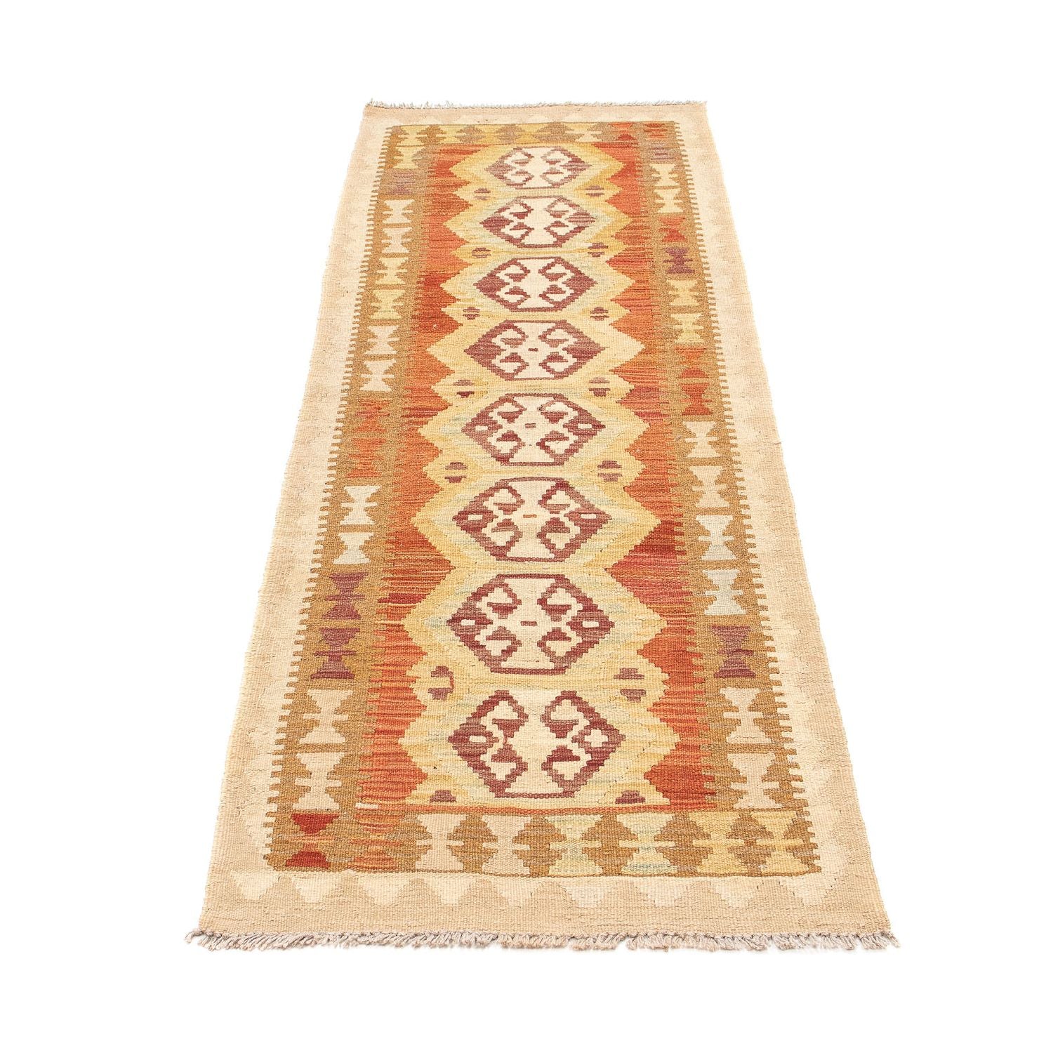 Tappeto corsia Tappeto Kelim - Splash - 194 x 64 cm - multicolore
