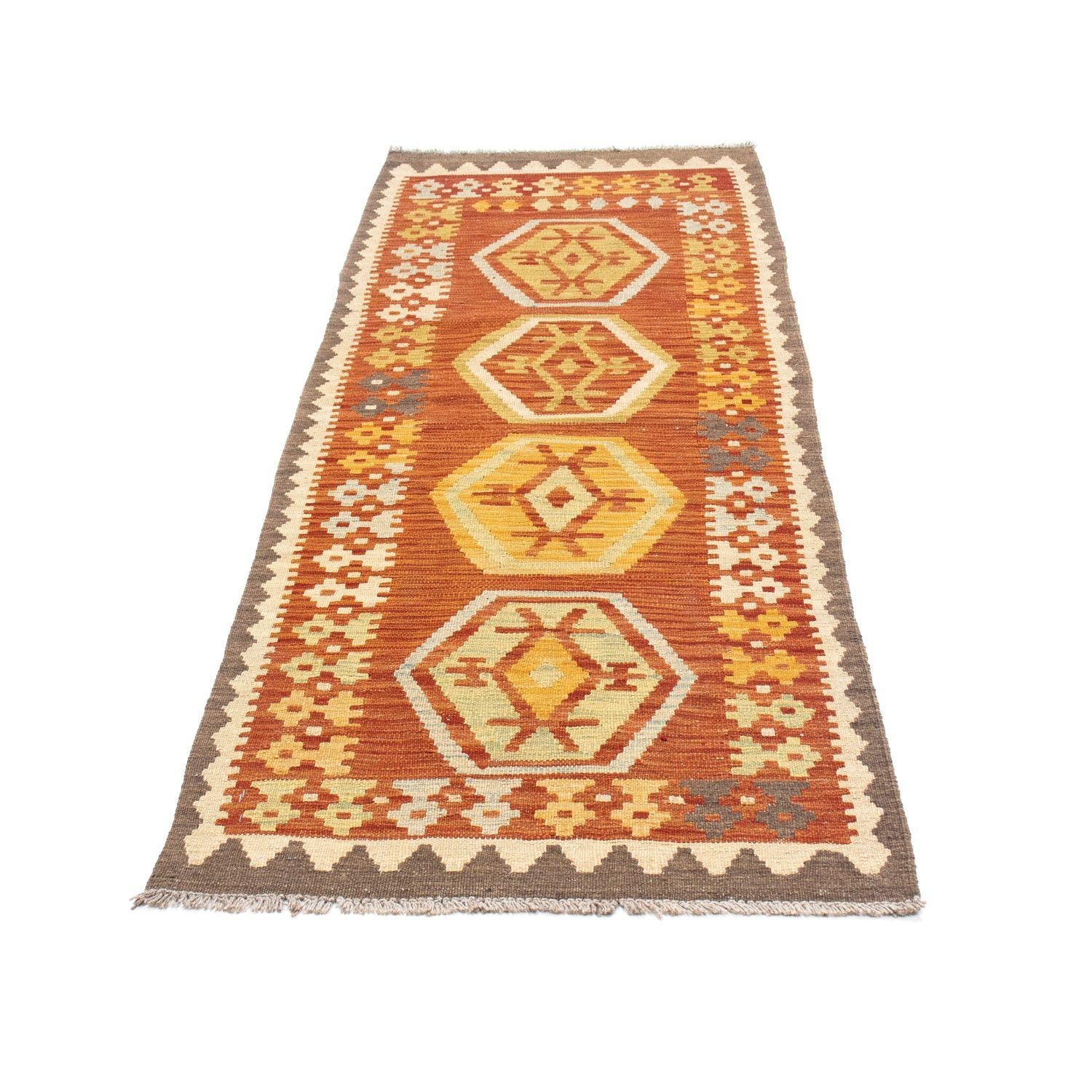 Tappeto corsia Tappeto Kelim - Orientale - 191 x 72 cm - ruggine
