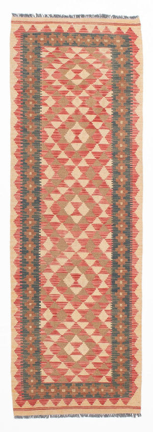 Tappeto corsia Tappeto Kelim - Splash - 203 x 60 cm - rosso chiaro
