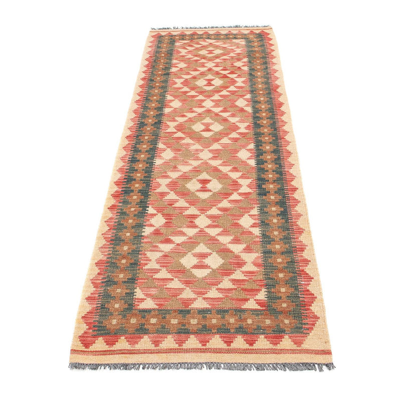 Tappeto corsia Tappeto Kelim - Splash - 203 x 60 cm - rosso chiaro