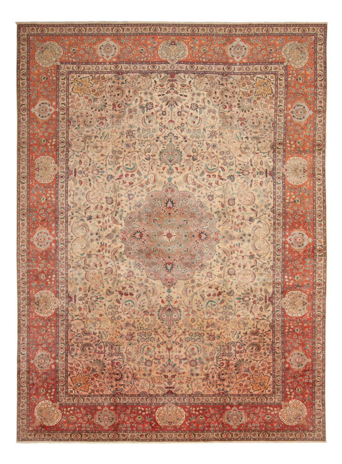 Tappeto Persero - Tabriz - Reale - 486 x 350 cm - beige