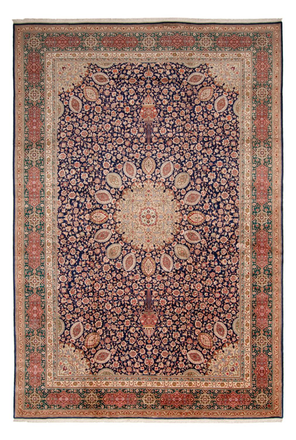 Tappeto Persero - Tabriz - Reale - 517 x 352 cm - blu scuro