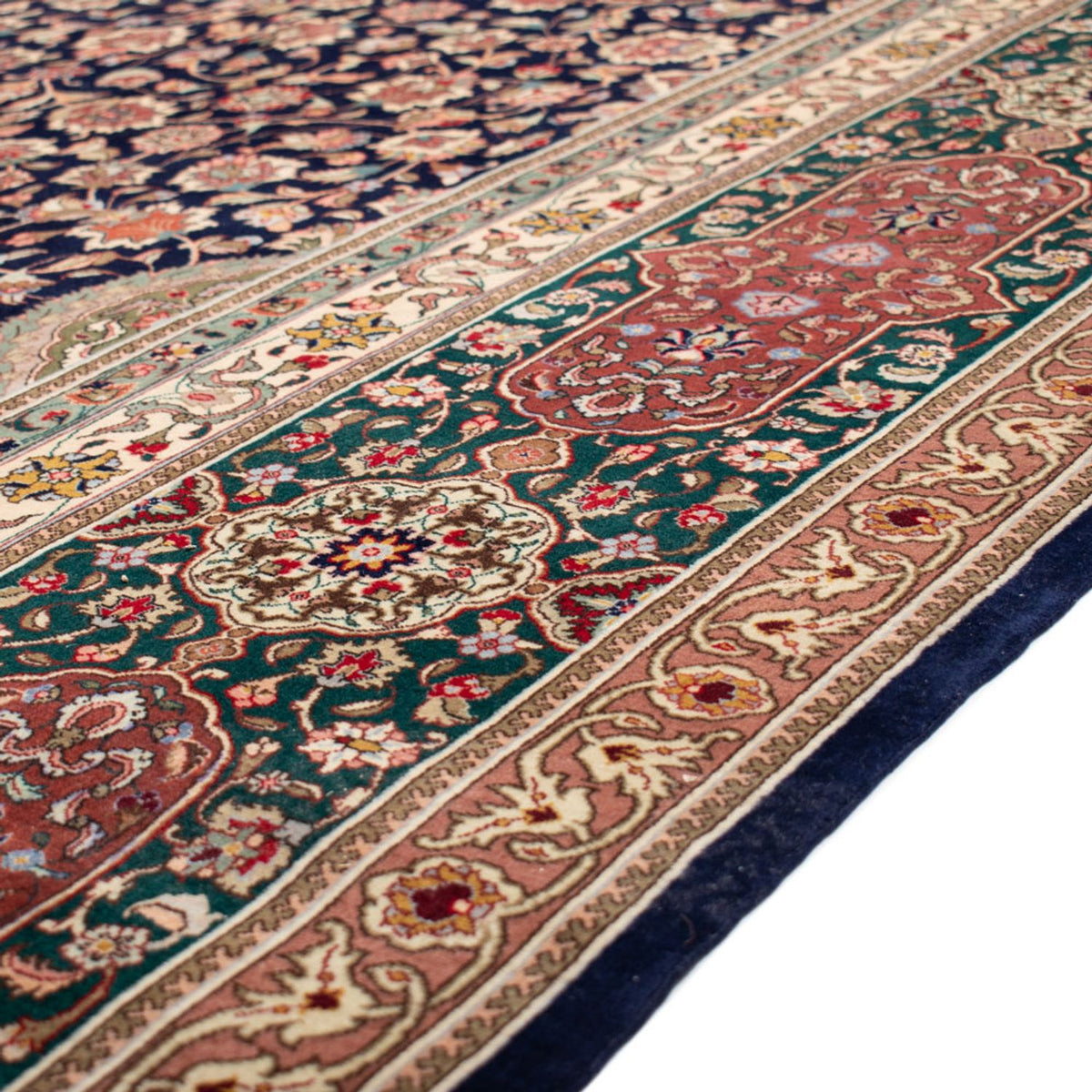 Tappeto Persero - Tabriz - Reale - 517 x 352 cm - blu scuro