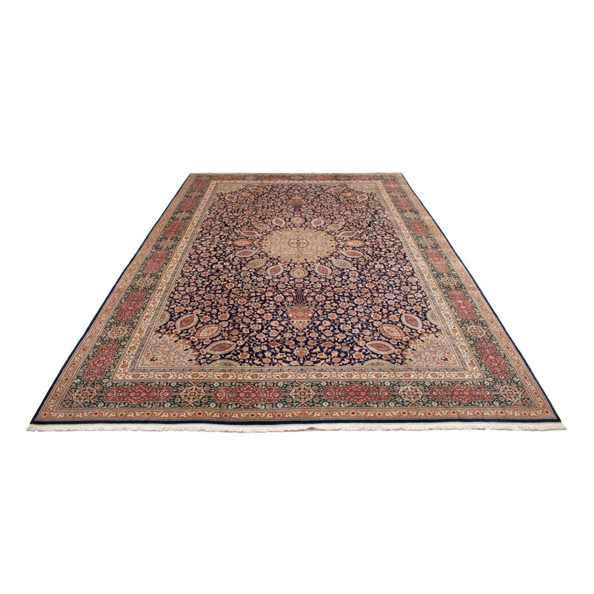 Tappeto Persero - Tabriz - Reale - 517 x 352 cm - blu scuro