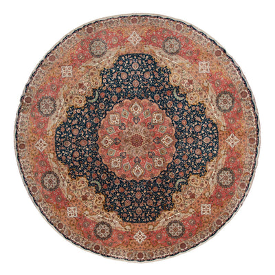 Tappeto Persero - Tabriz - Premio rotondo  - 500 x 500 cm - blu