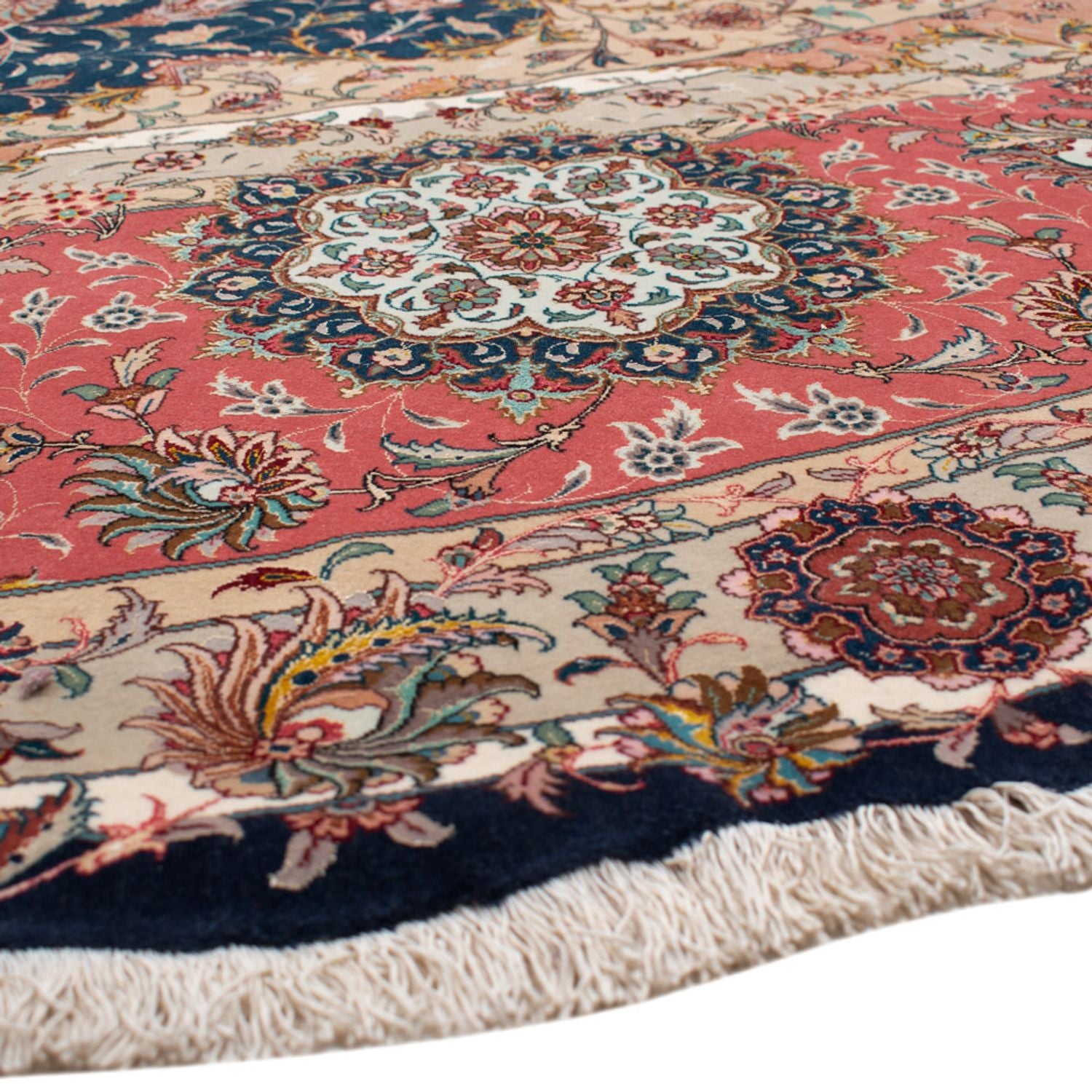 Tappeto Persero - Tabriz - Premio rotondo  - 500 x 500 cm - blu