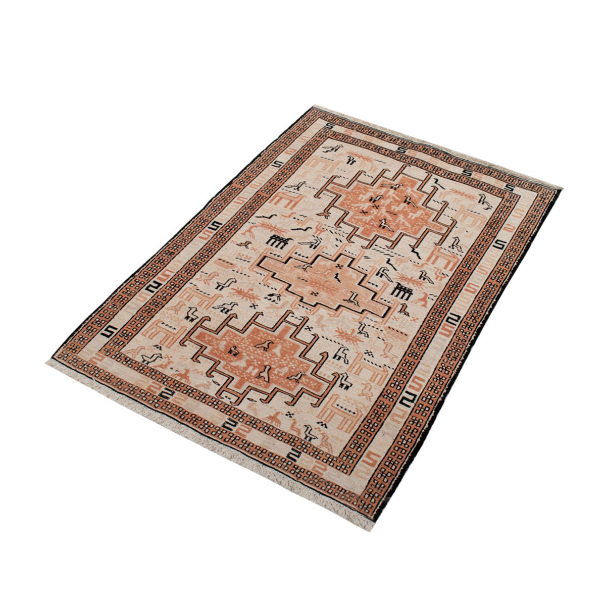 Tappeto Kelim - Orientale - 100 x 71 cm - beige