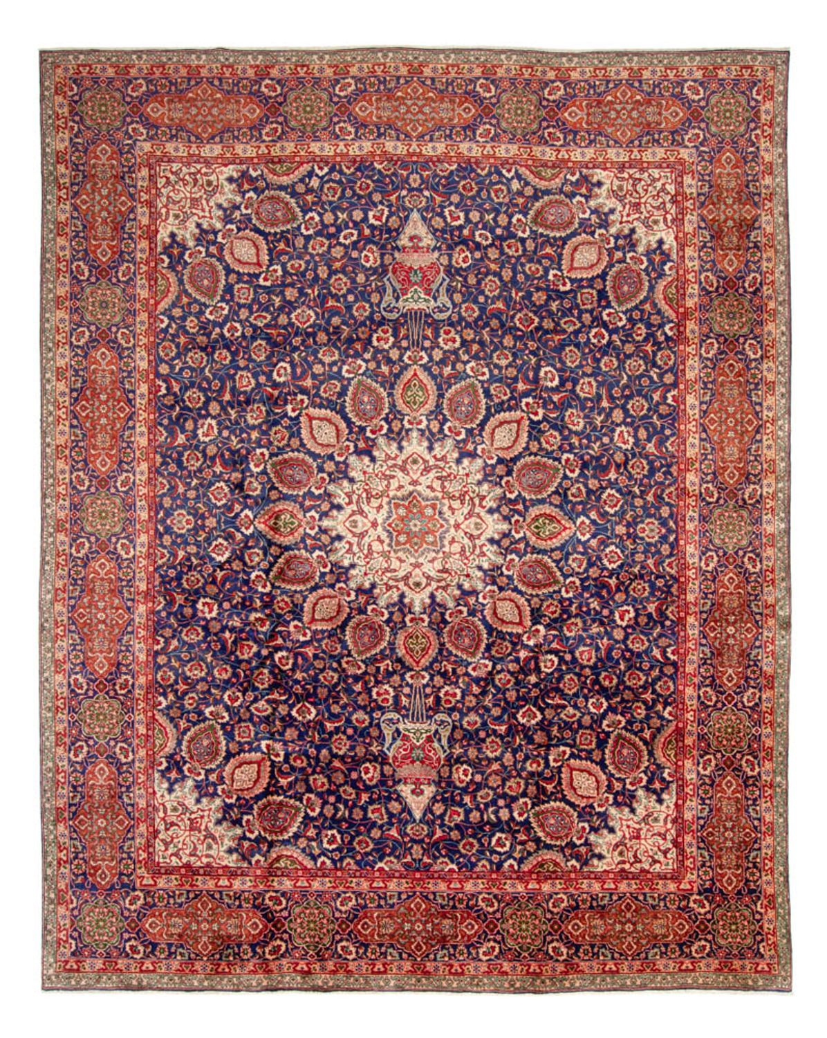 Tappeto Persero - Tabriz - 440 x 354 cm - blu scuro