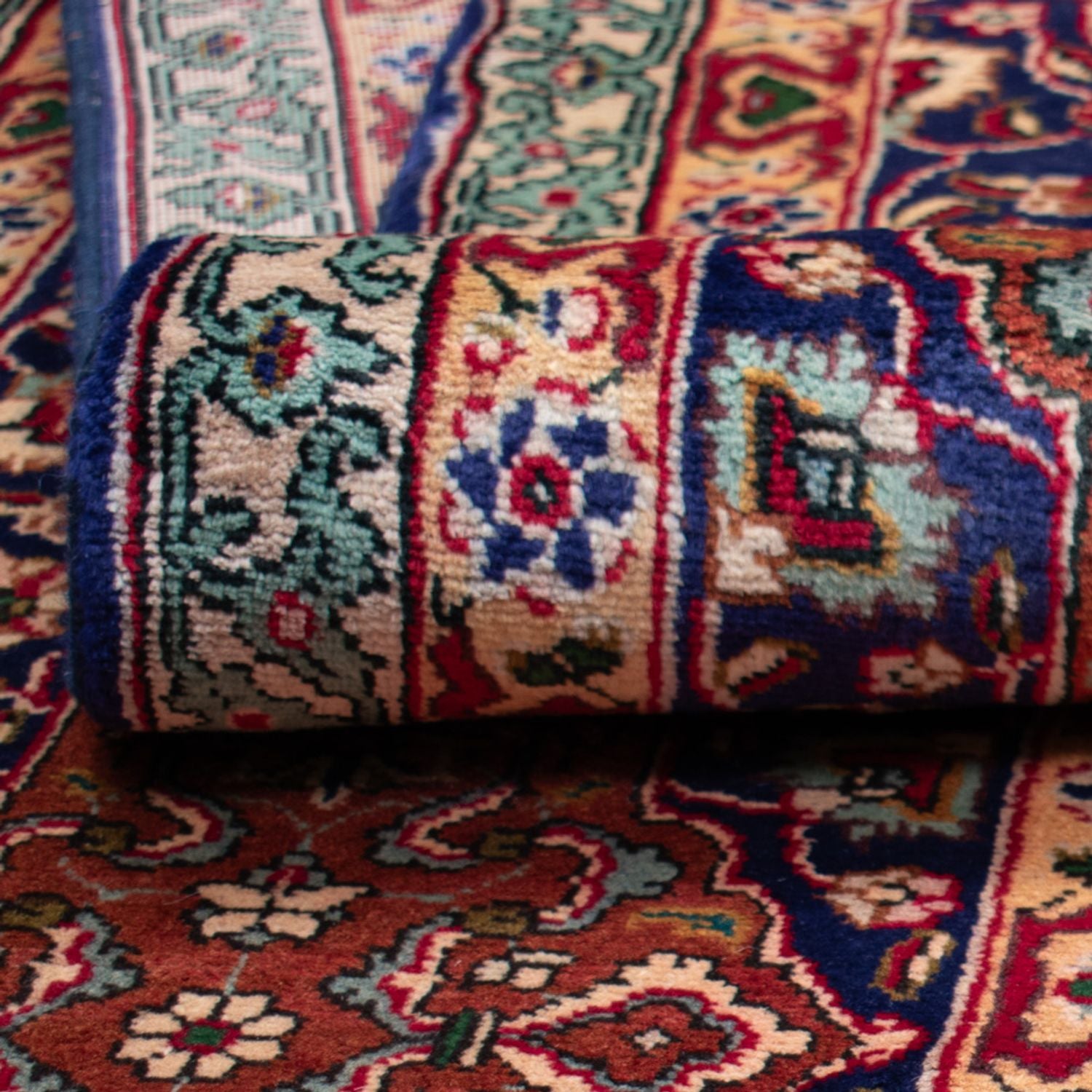 Tappeto Persero - Tabriz - 440 x 354 cm - blu scuro