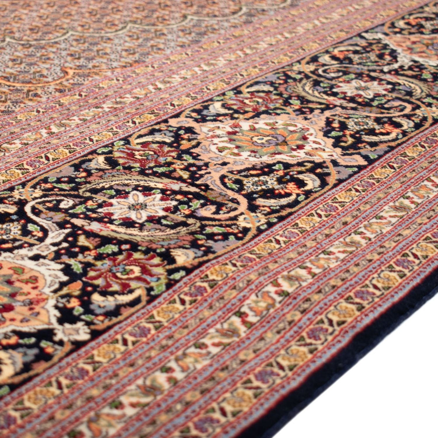 Tappeto Persero - Tabriz - Premio - 490 x 360 cm - blu scuro