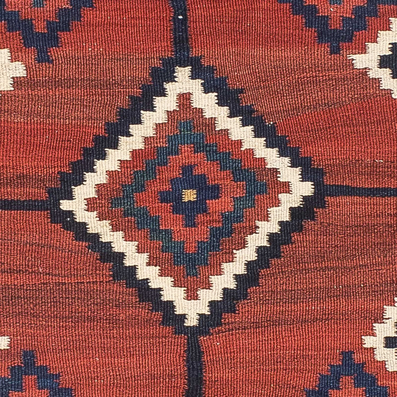 Tappeto Kelim - Orientale quadrato  - 144 x 132 cm - rosso scuro