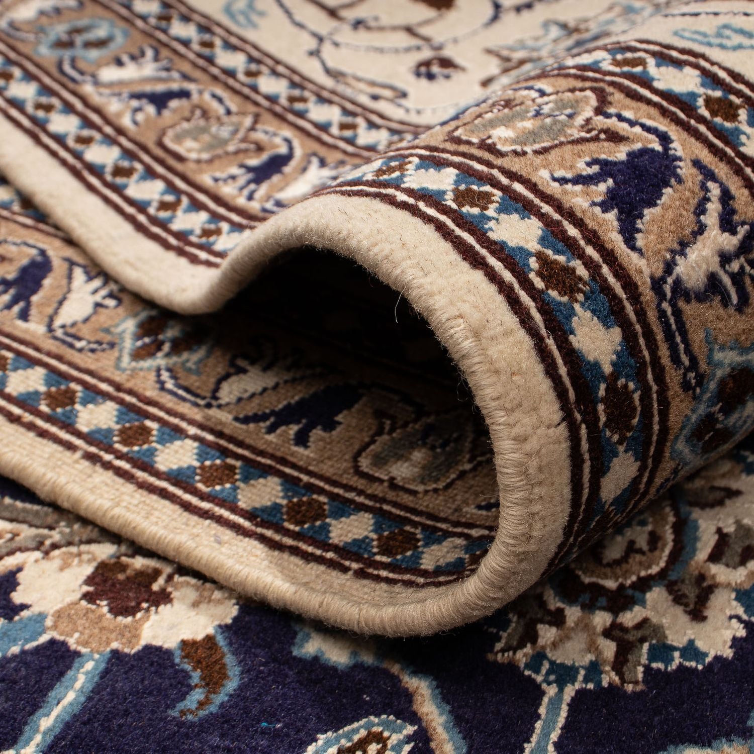 Tappeto Persero - Nain - 297 x 194 cm - blu scuro