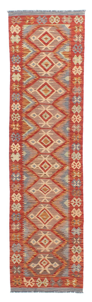 Tappeto corsia Tappeto Kelim - Splash - 298 x 77 cm - rosso