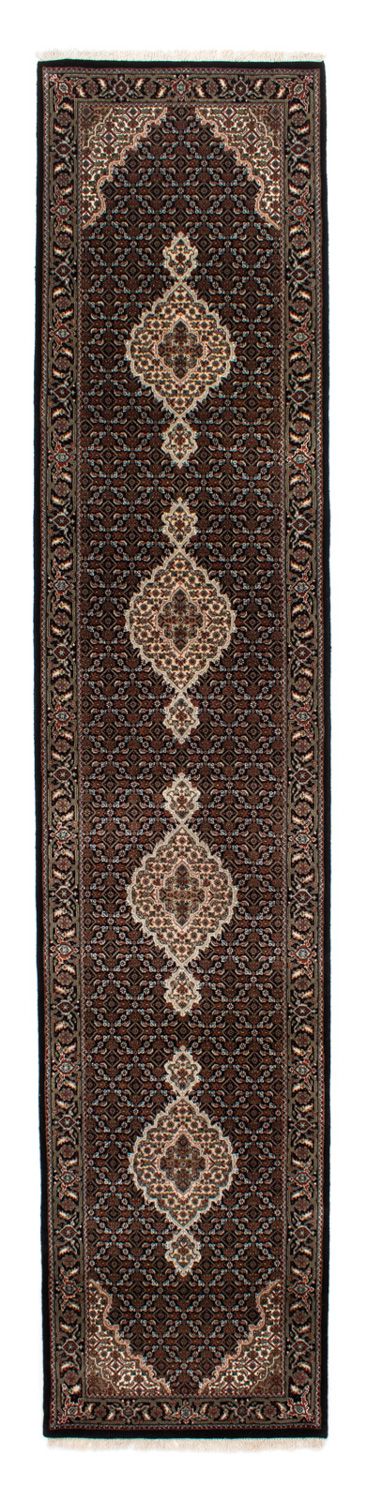 Tappeto corsia Tappeto Persero - Tabriz - 393 x 83 cm - blu scuro