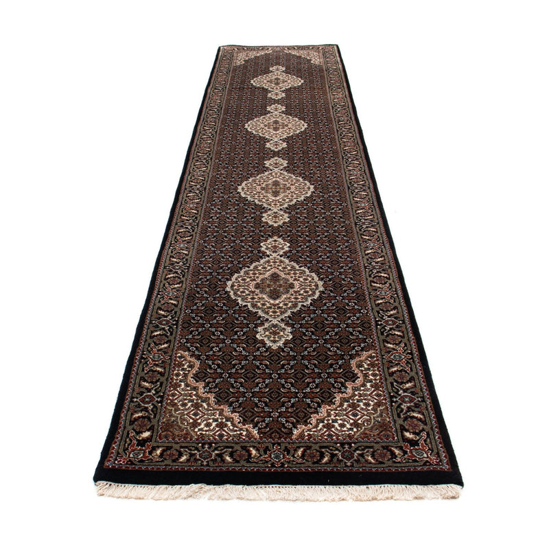 Tappeto corsia Tappeto Persero - Tabriz - 393 x 83 cm - blu scuro