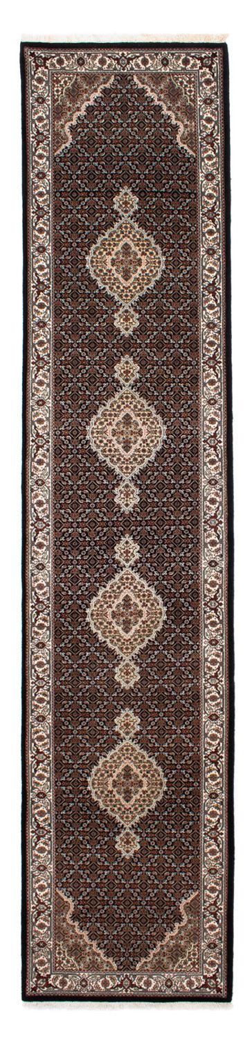 Tappeto corsia Tappeto Persero - Tabriz - 396 x 82 cm - blu scuro