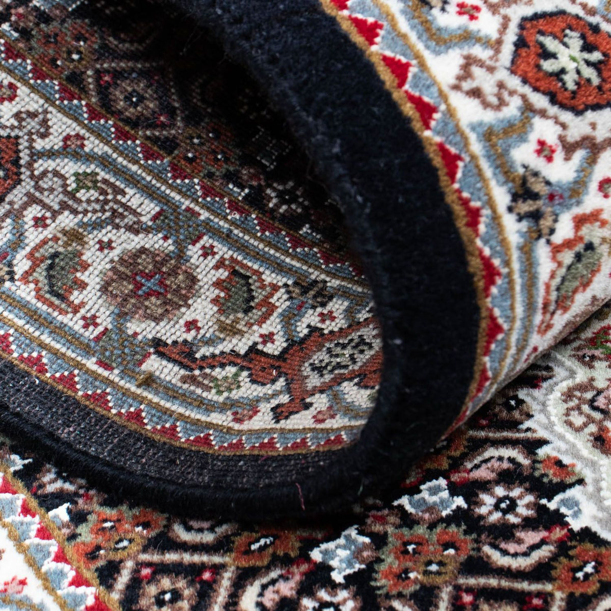 Tappeto corsia Tappeto Persero - Tabriz - 396 x 82 cm - blu scuro