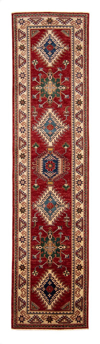 Tappeto corsia Tappeto Ziegler - Kazak - 312 x 77 cm - rosso scuro