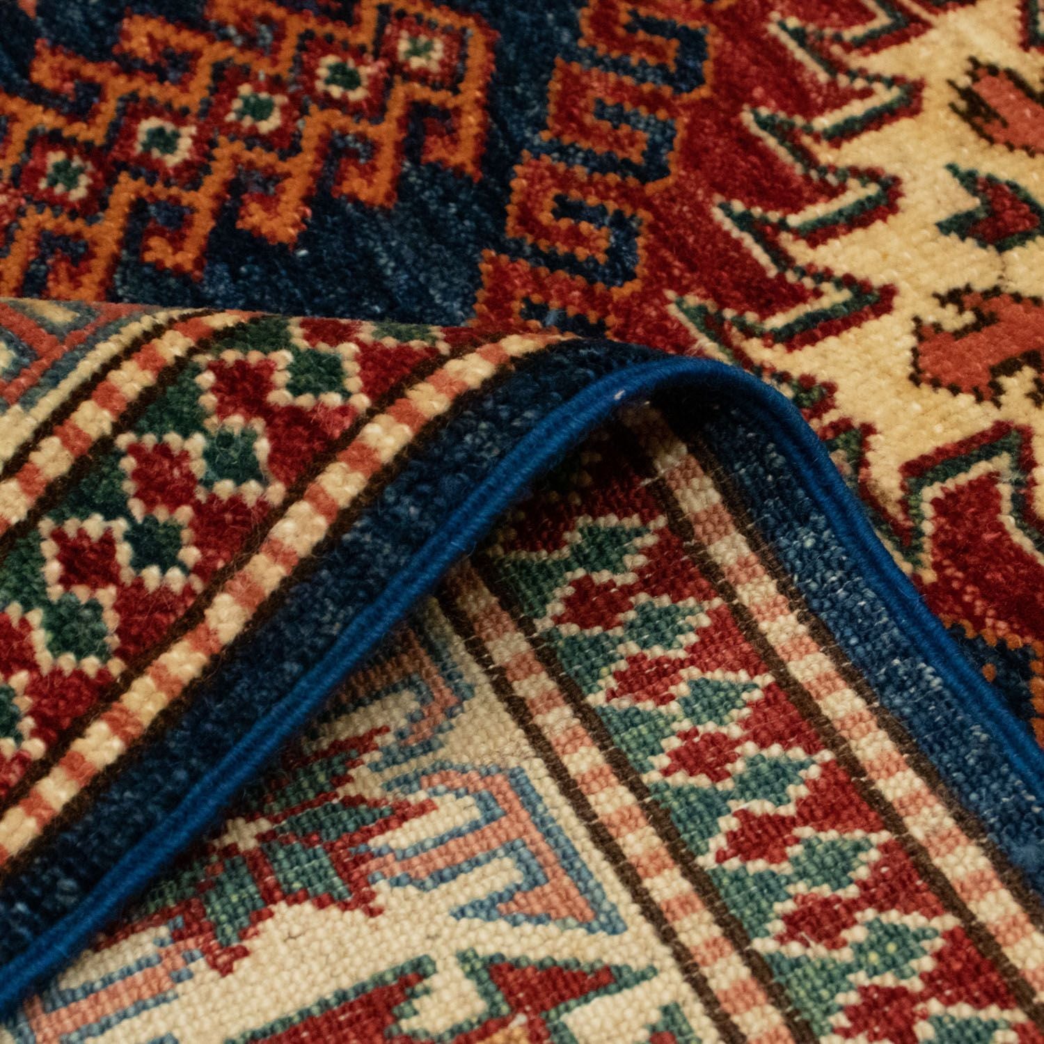 Tappeto Ziegler - Kazak - 157 x 93 cm - blu scuro