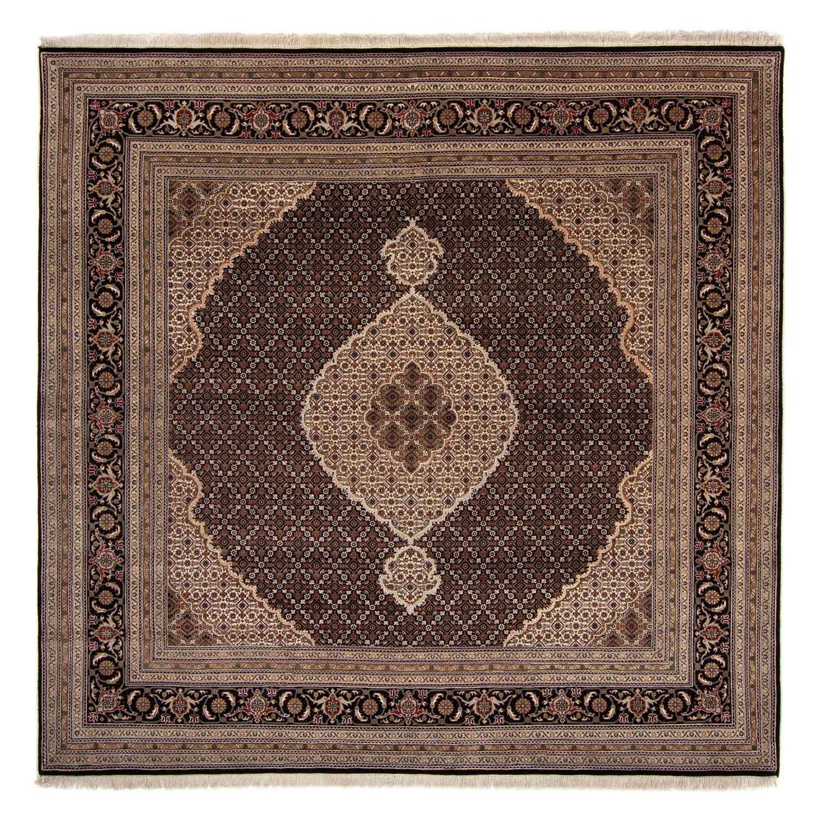 Tappeto Persero - Tabriz - 252 x 251 cm - blu scuro