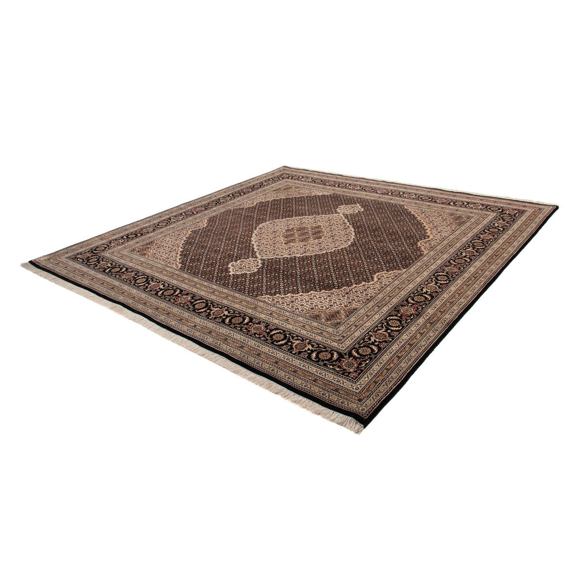 Tappeto Persero - Tabriz - 252 x 251 cm - blu scuro