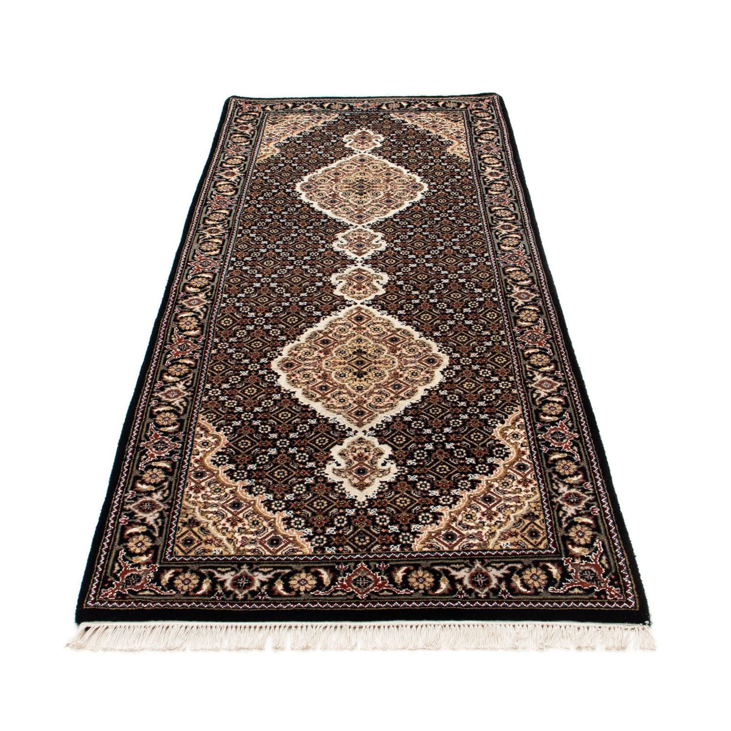 Tappeto corsia Tappeto Persero - Tabriz - 201 x 84 cm - blu scuro