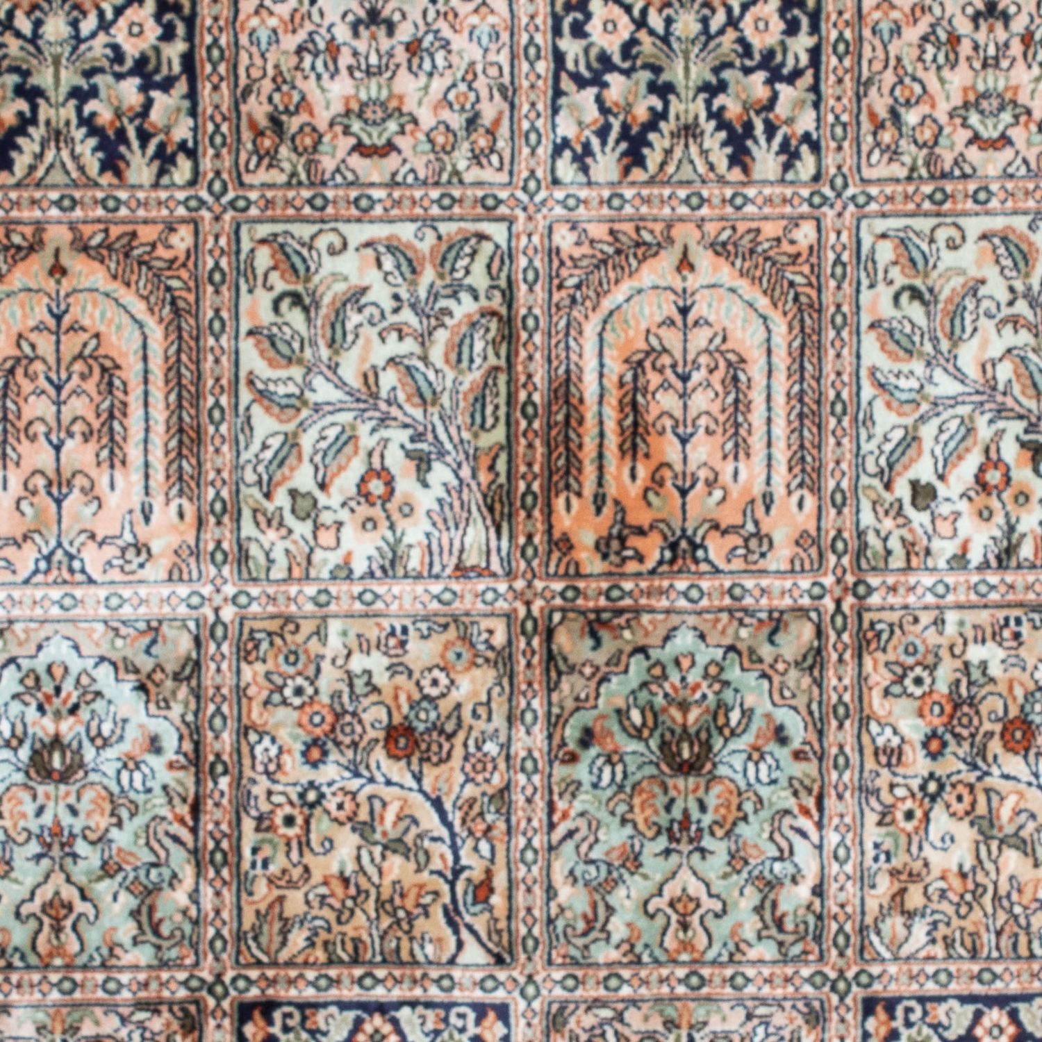 Tappeto di seta - Seta del Kashmir - 152 x 94 cm - multicolore