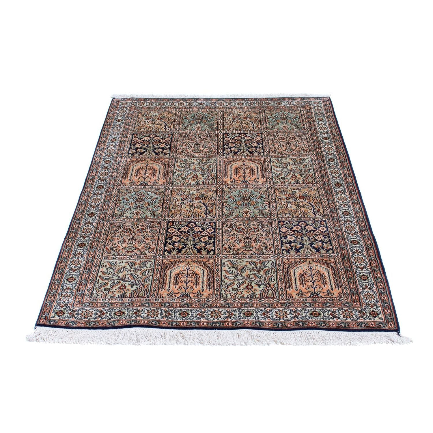 Tappeto di seta - Seta del Kashmir - 152 x 94 cm - multicolore