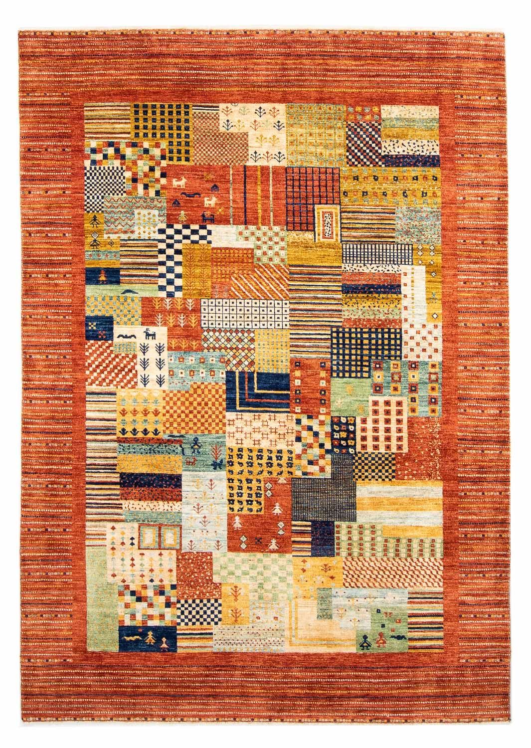Tappeto Gabbeh - Loribaft Persero - 228 x 170 cm - ruggine