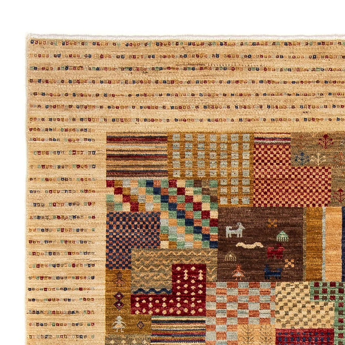 Tappeto Gabbeh - Loribaft Persero - 238 x 170 cm - marrone chiaro