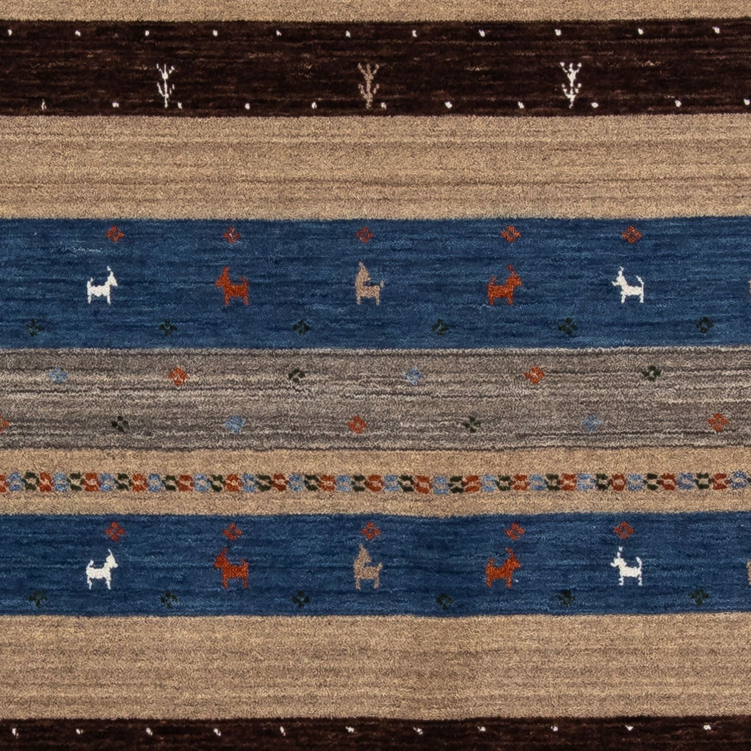 Tappeto Gabbeh - Loribaft Persero - 206 x 141 cm - marrone