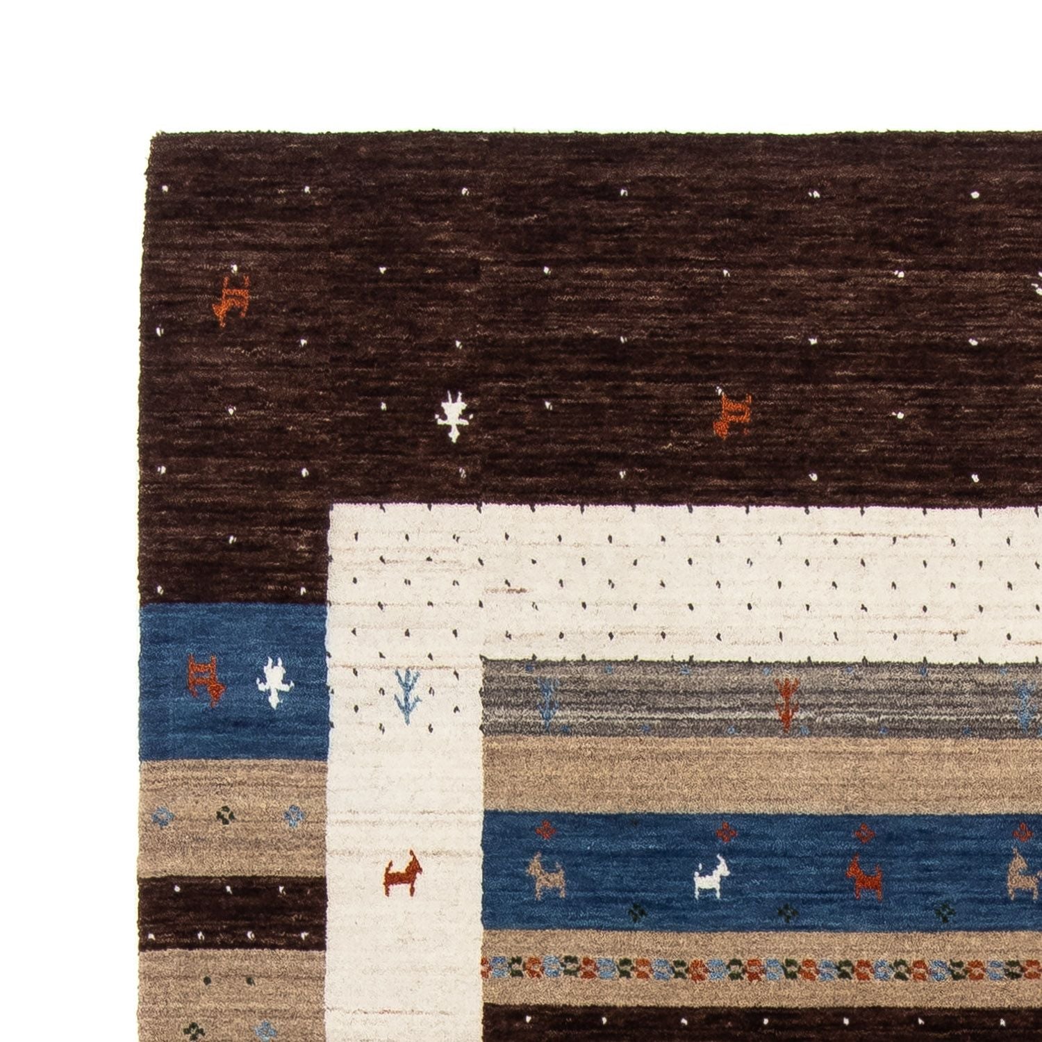 Tappeto Gabbeh - Loribaft Persero - 206 x 141 cm - marrone