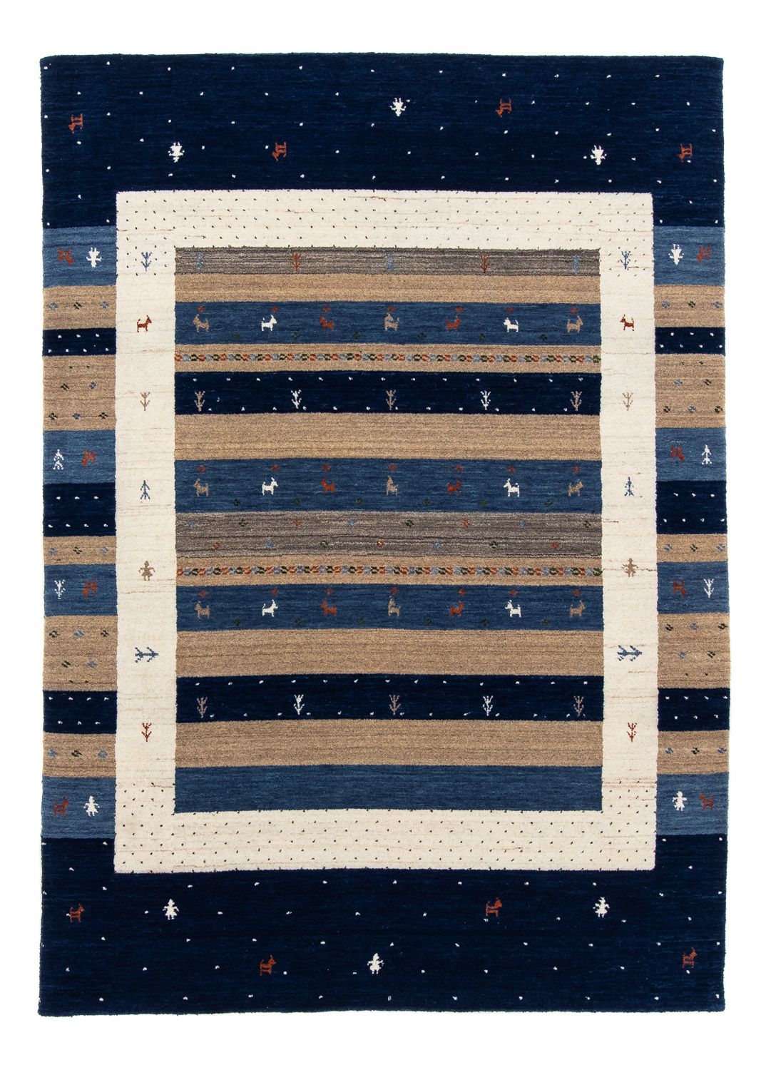 Tappeto Gabbeh - Loribaft Persero - 201 x 144 cm - blu scuro