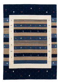 Tappeto Gabbeh - Loribaft Persero - 201 x 144 cm - blu scuro