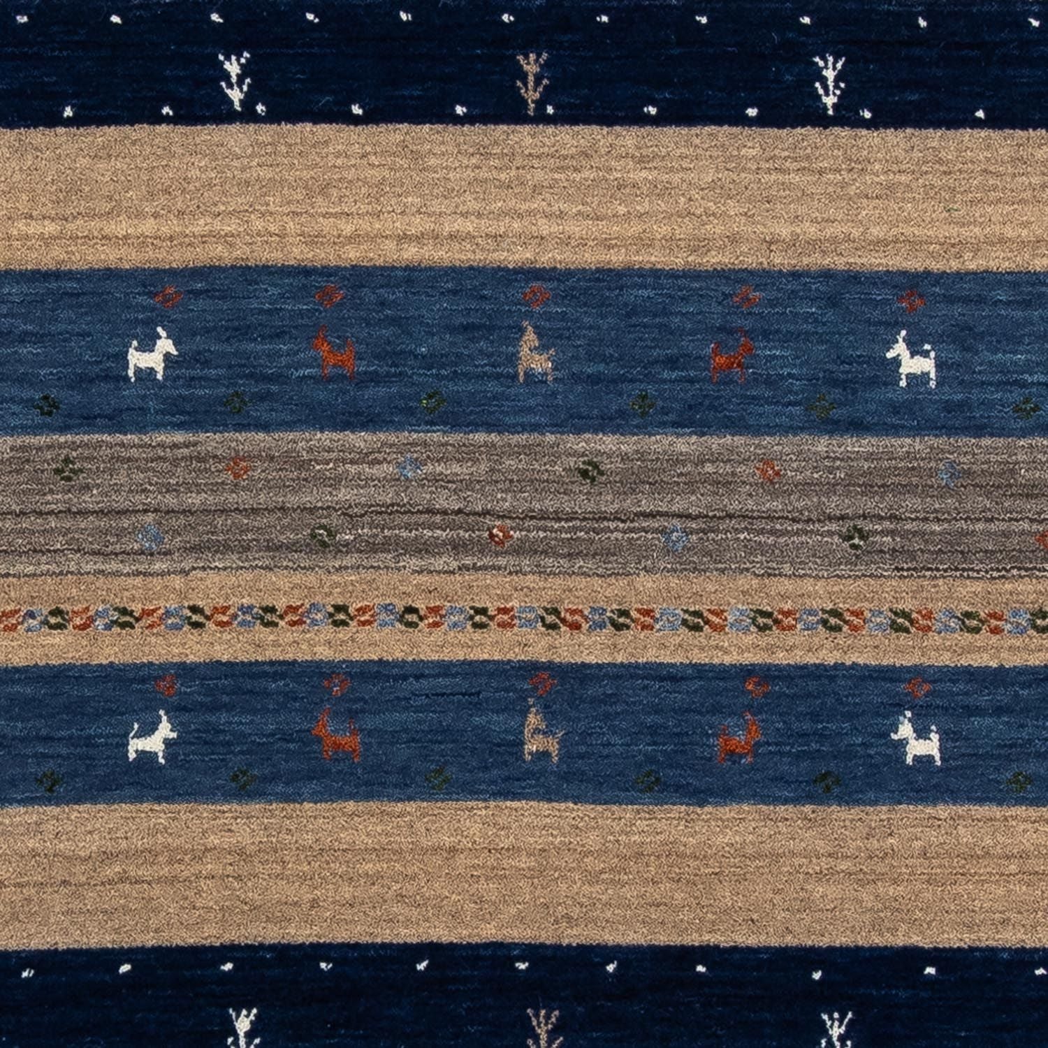 Tappeto Gabbeh - Loribaft Persero - 201 x 144 cm - blu scuro