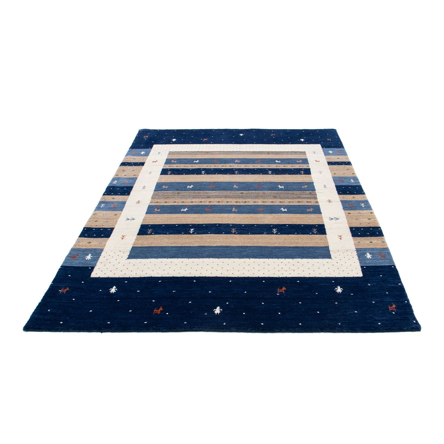 Tappeto Gabbeh - Loribaft Persero - 201 x 144 cm - blu scuro