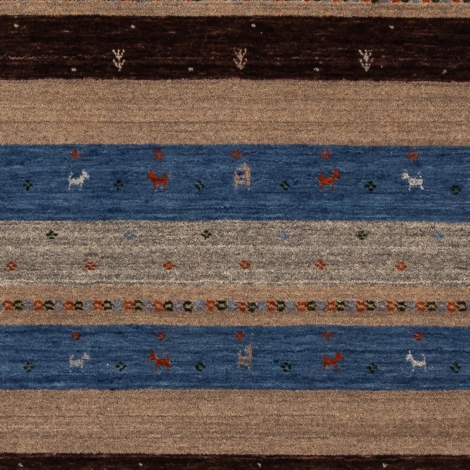 Tappeto Gabbeh - Loribaft Persero - 204 x 142 cm - blu scuro