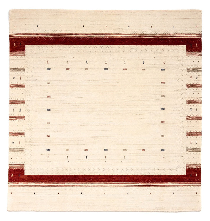 Tappeto Gabbeh - Loribaft Persero quadrato  - 255 x 255 cm - beige