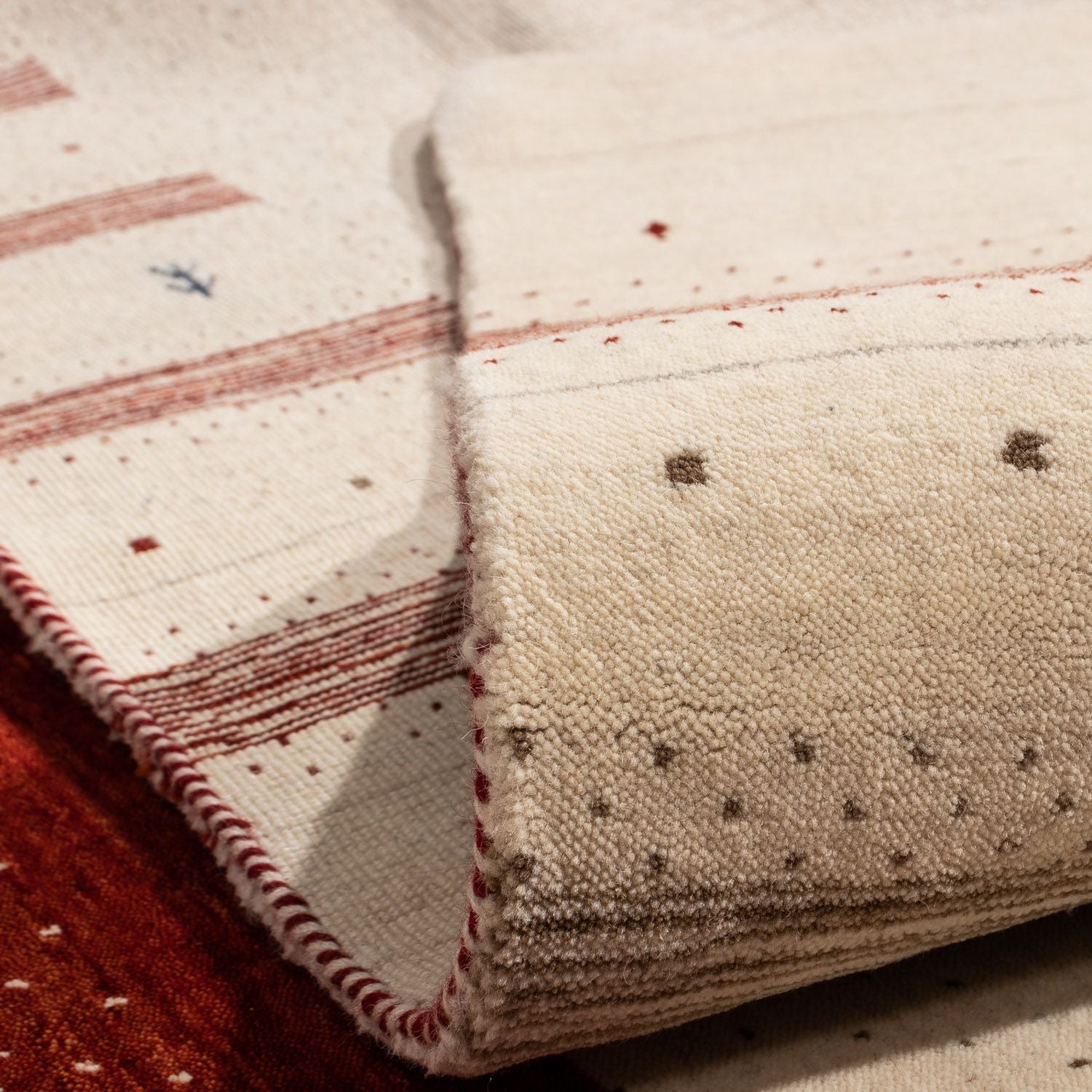 Tappeto Gabbeh - Loribaft Persero quadrato  - 255 x 255 cm - beige